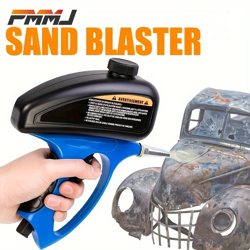 90psi Portable Gravity Pneumatic Sandblasting Gun - Easily Adjustable For Small Air Blasting Derusting! Automobile Rust Removal