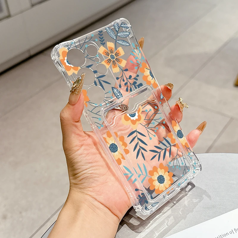 Pop Garden Pattern for Samsung Galaxy S25 Ultra S20 FE S21 S22+ S23 Plus S24 S26Edge softshell Transparent card pack phone case view 6