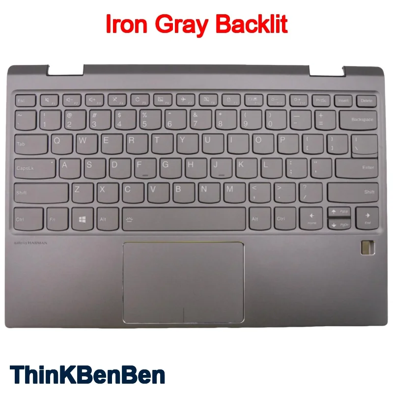 

Чехол-подставка для рук из темно-серого металла с подсветкой клавиатуры для Lenovo Ideapad Yoga 720 12 12IKB 5CB0Q12215