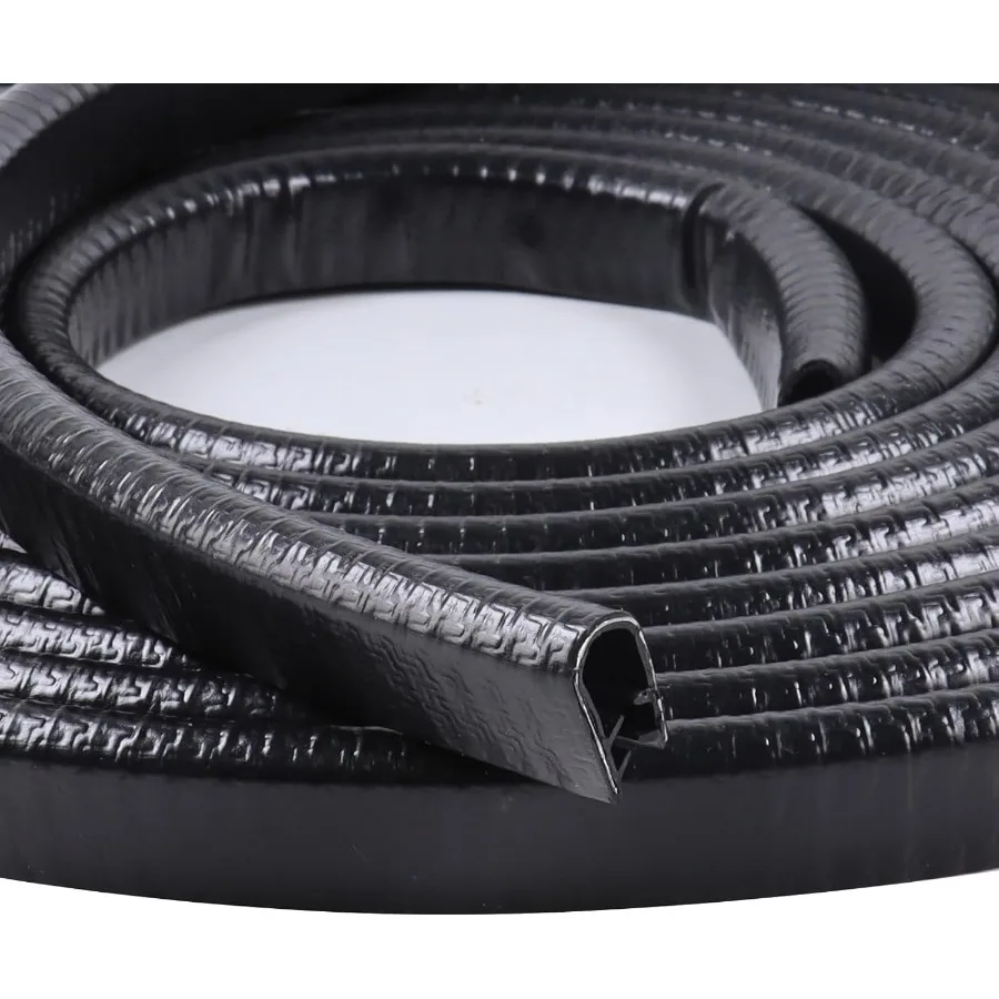 

26FT Edge Trim UChannel Black Rubber Seal Edge Strip with Metal 1 2 X 3 8 Ideal for Car Door Edge Sealing Provides Weatherproof