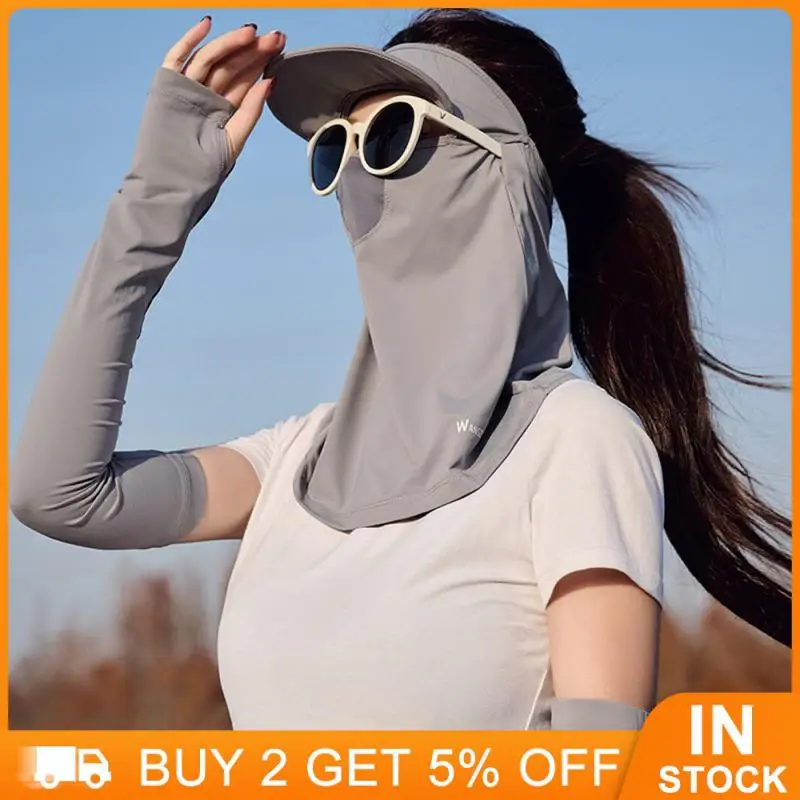 

Летние искусственные шарфы с защитой от УФ-лучей, защитные головные уборы для езды на велосипеде и занятий на открытом воздухе, шляпы с защитой от солнца, дышащие Чехлы для лица