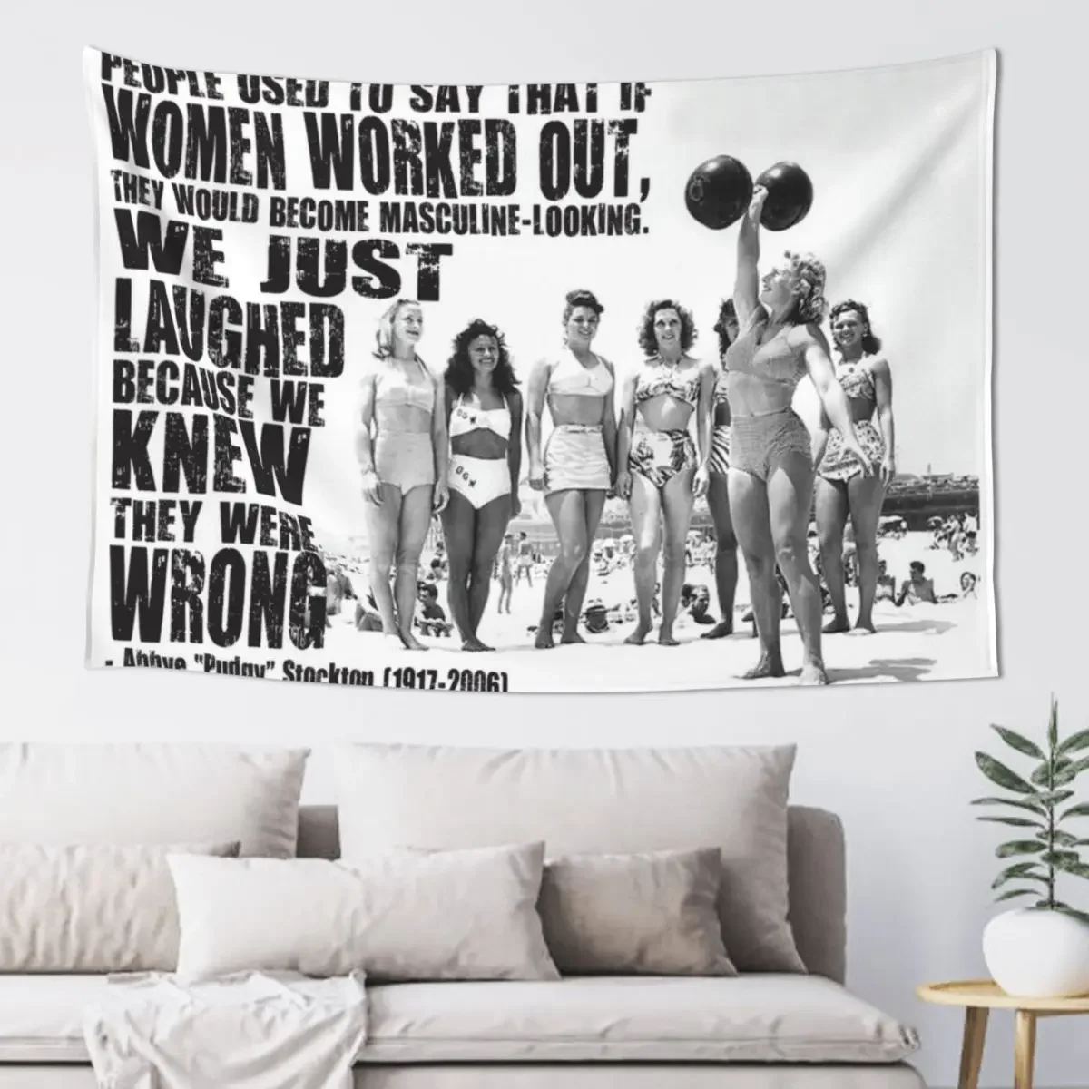 

Abbye Pudgy Stockton Women's Fitness Inspirational Quote Tapestry Decoration For Home House Decor Decoration Aesthetic Tapestry