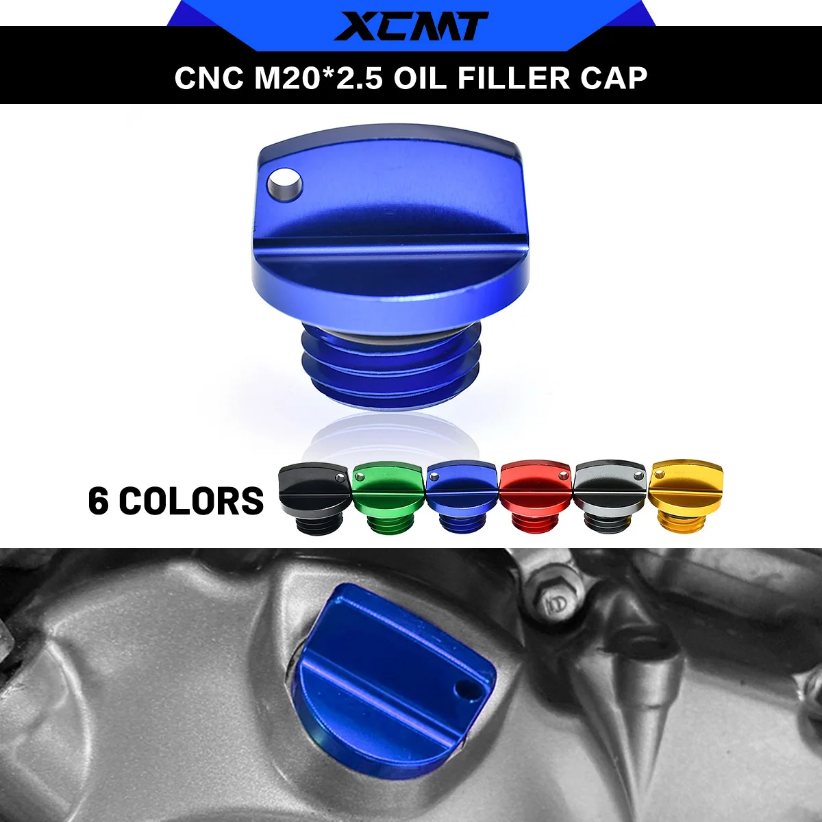 M20*2.5 Oil Filler Cap Plug For Yamaha YZ 65 80 85 125 250 YZ250F YZ450F YZ125X YZ250X T-MAX XSR900 MT-09 FZ-09 Accessories