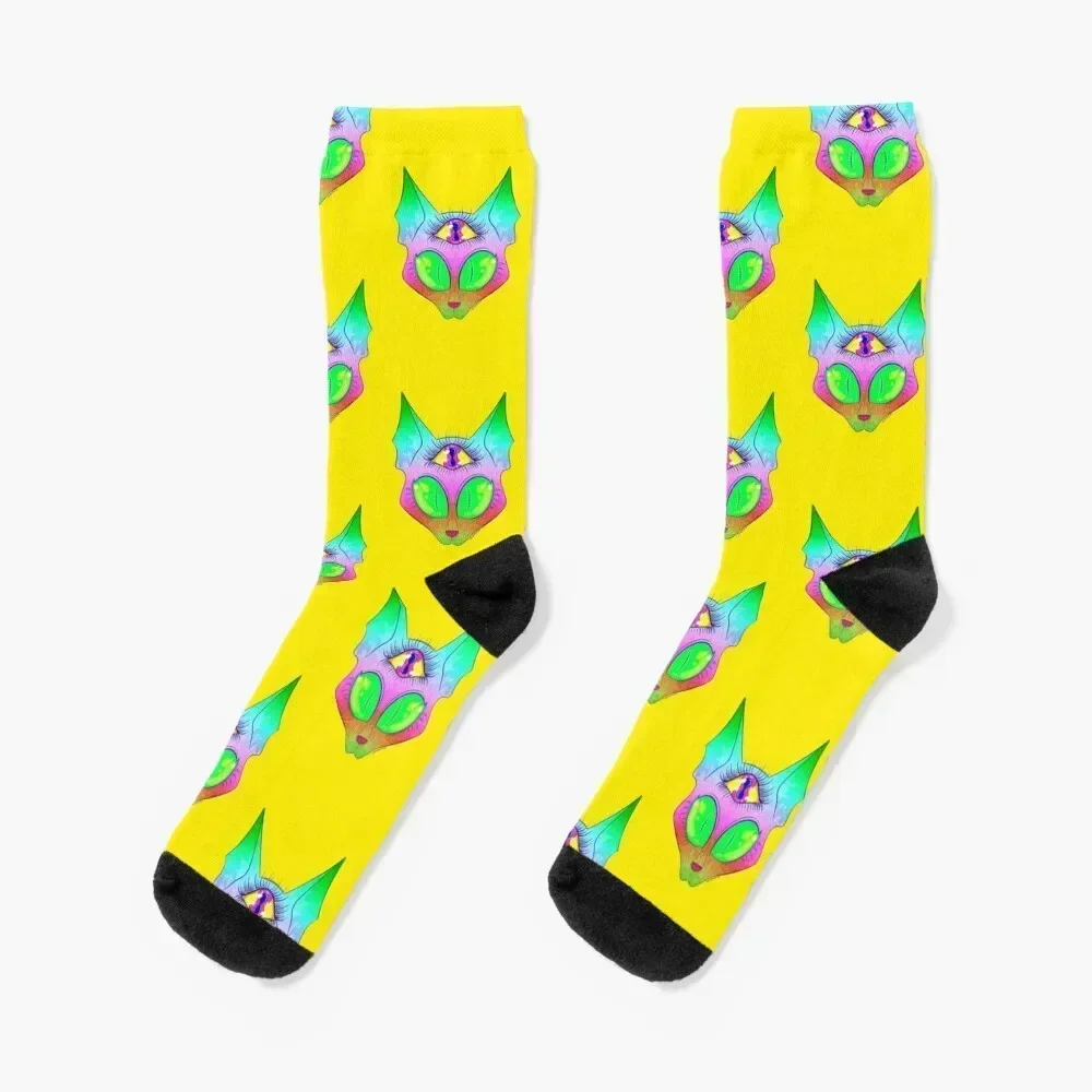 

Mandala cat rainbow sphinx eye Socks Rugby Wholesale Antiskid soccer Climbing Socks Female Men's