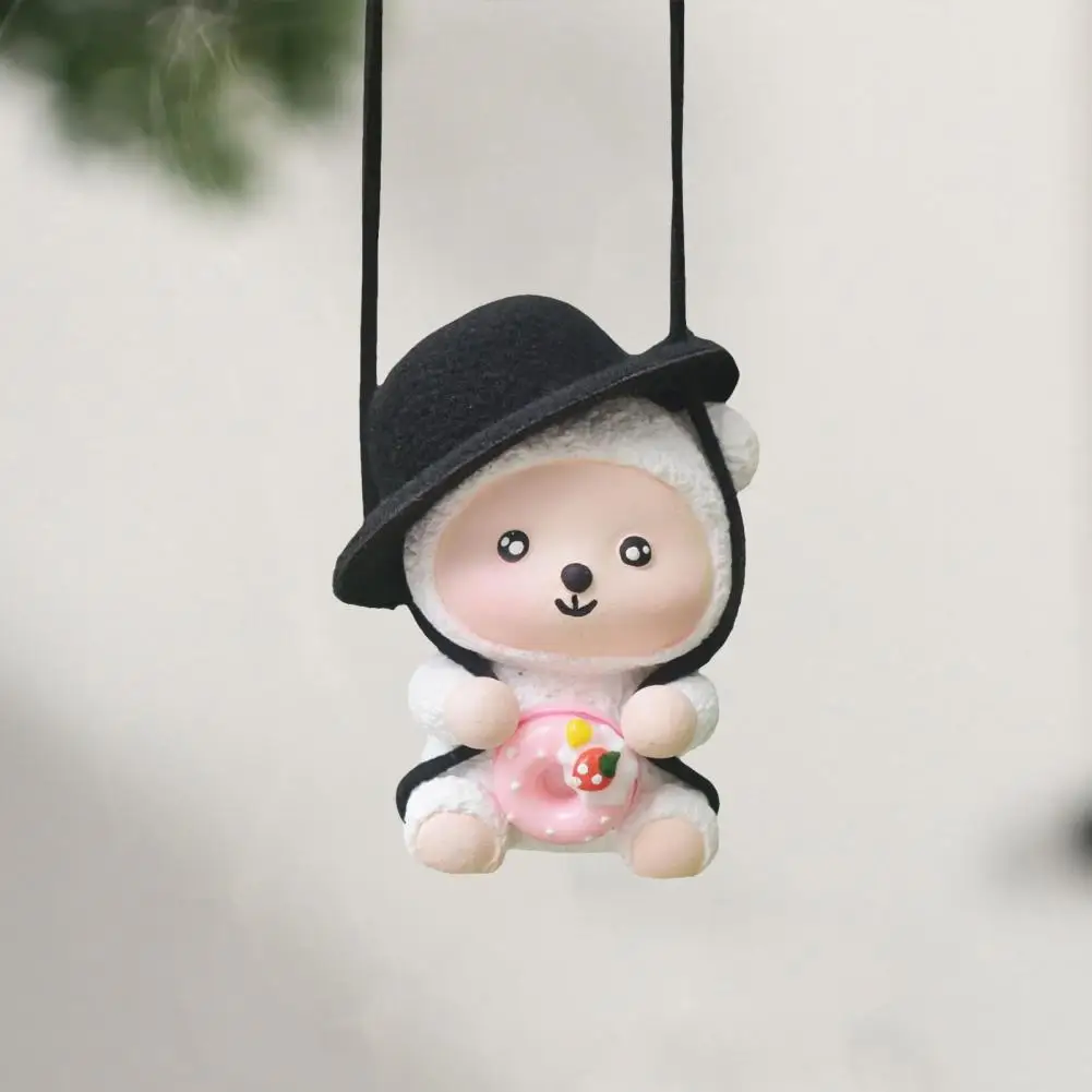 

Plaster Car Decoration Car Bear Pendant Charming Car Rearview Mirror Decoration Cute Exaggerated Bear Pendant Shake Bear Hanging