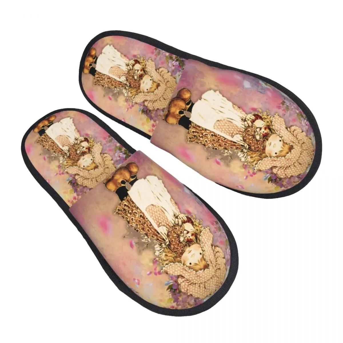 Custom Cartoon Sarah Kay Guest Slippers for Bedroom Women Kawaii Girl House Slipper