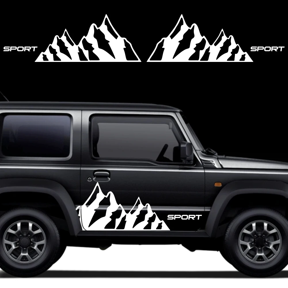Offroad Mountain Sport Car Door Side Decal Waterproof Mountain Range Vinyl Sticker Auto Body Decoration Sticker For Suzuki Jimny