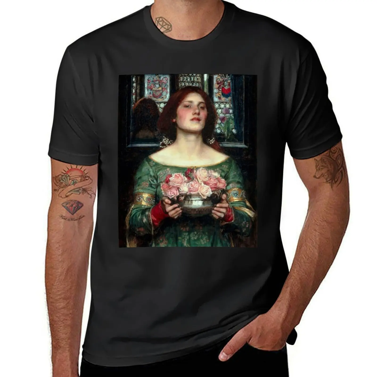 Vintage John William Waterhouse Gather Ye Rosebuds While Ye May 1908 T-Shirt sublime blanks t shirts for men pack