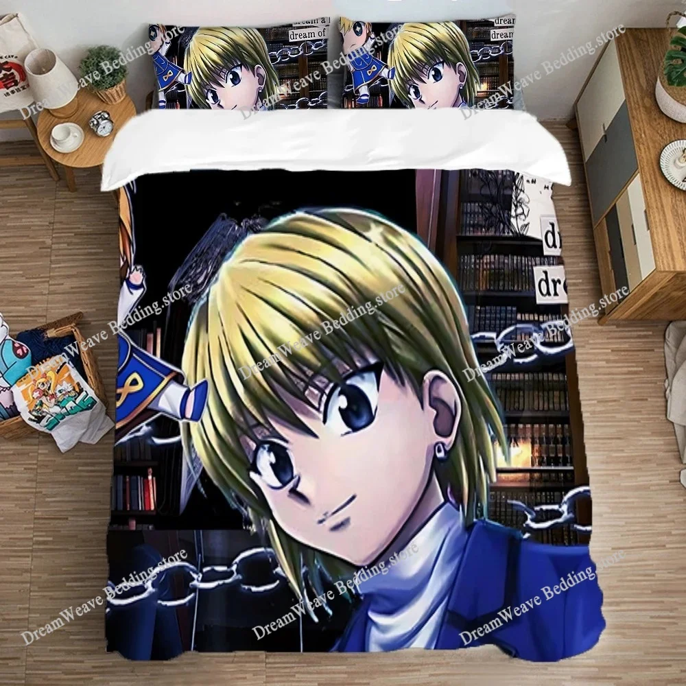 

Bed Set Single Double Large Size Pillowcase Anime Kurapika Fashion Bedding Decorations Quilt Cover Art Duvet Covers Linen Sets