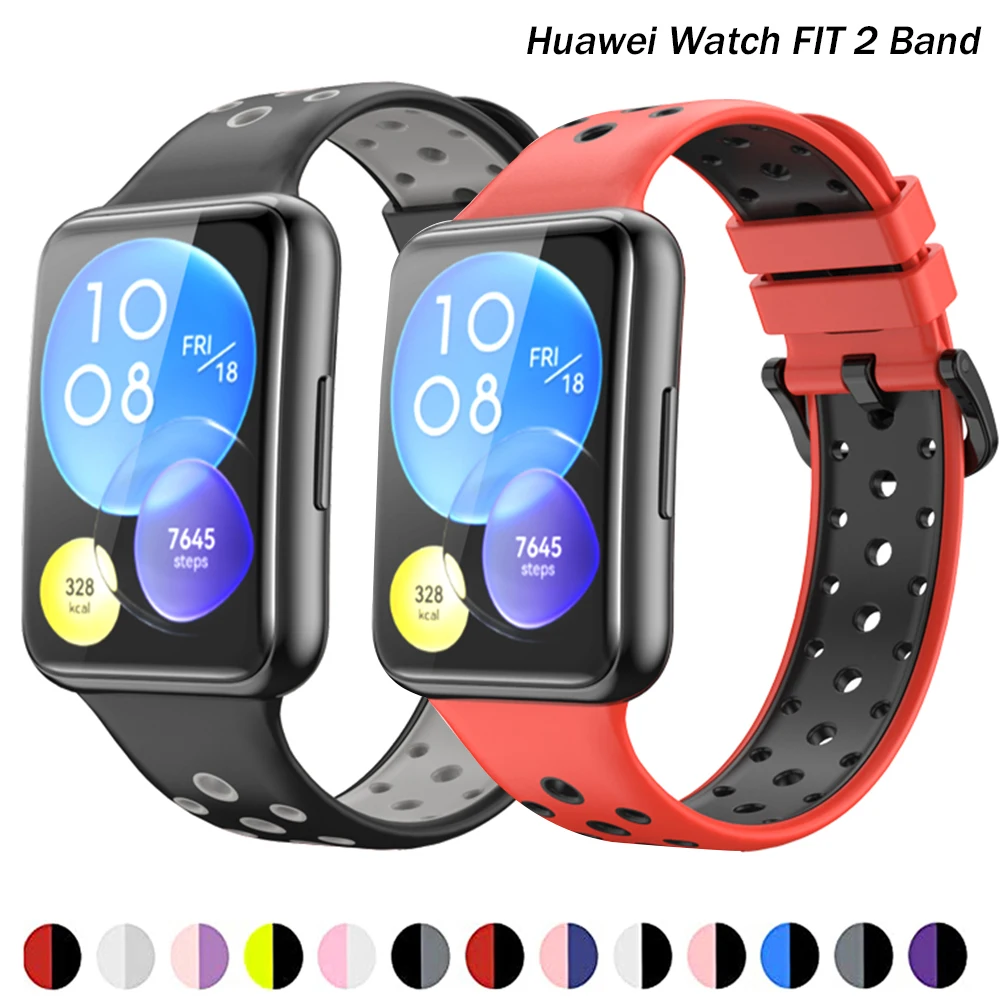 Silicone Strap For Huawei Watch FIT 2 Band smartwatch Loop Air-hole wristband watchband bracelet fit2 Sport correa Accessories