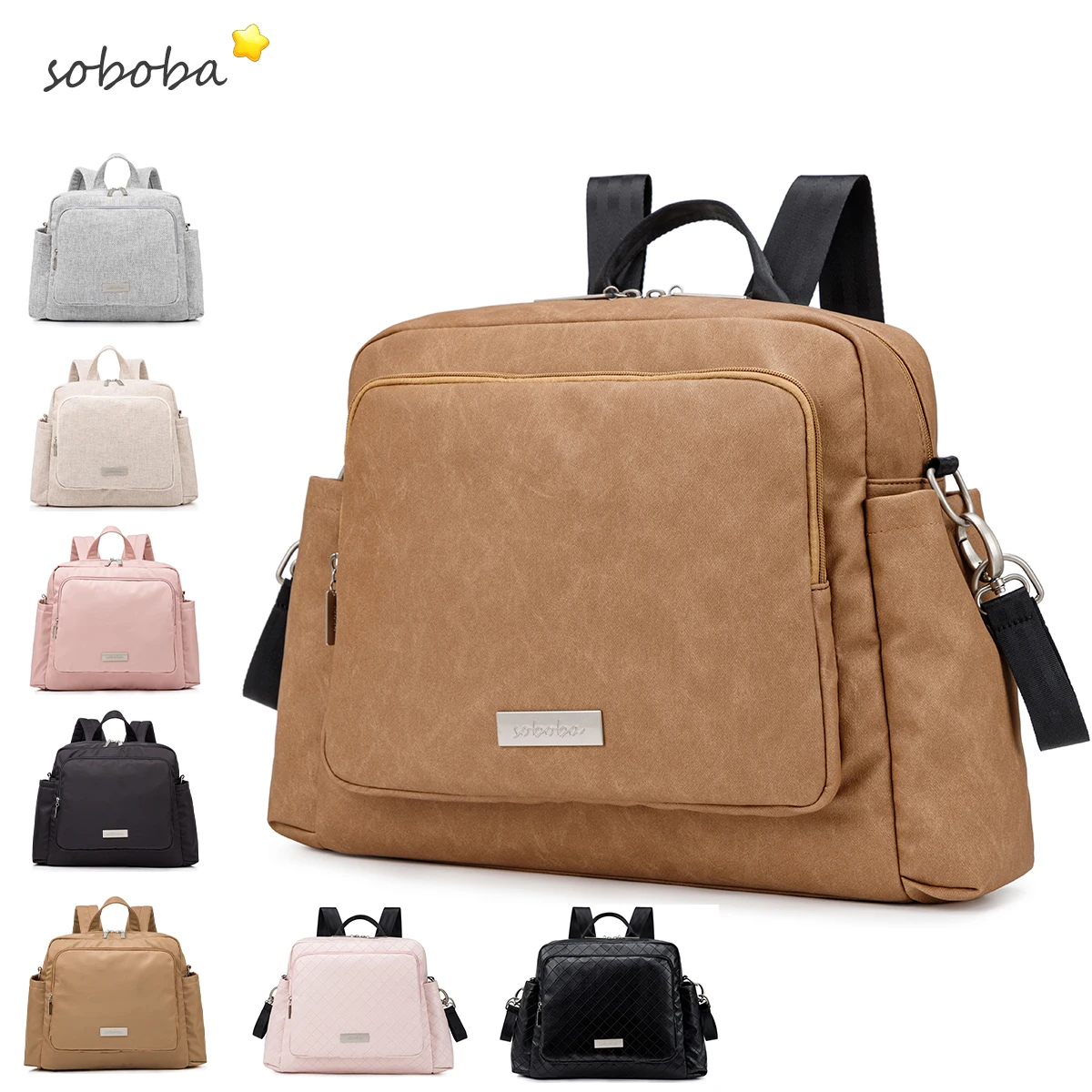 Mochila para mamá Dipaer de gran capacidad, bolsa de pañales multifuncional impermeable para viaje, salida rápida, nueva moda