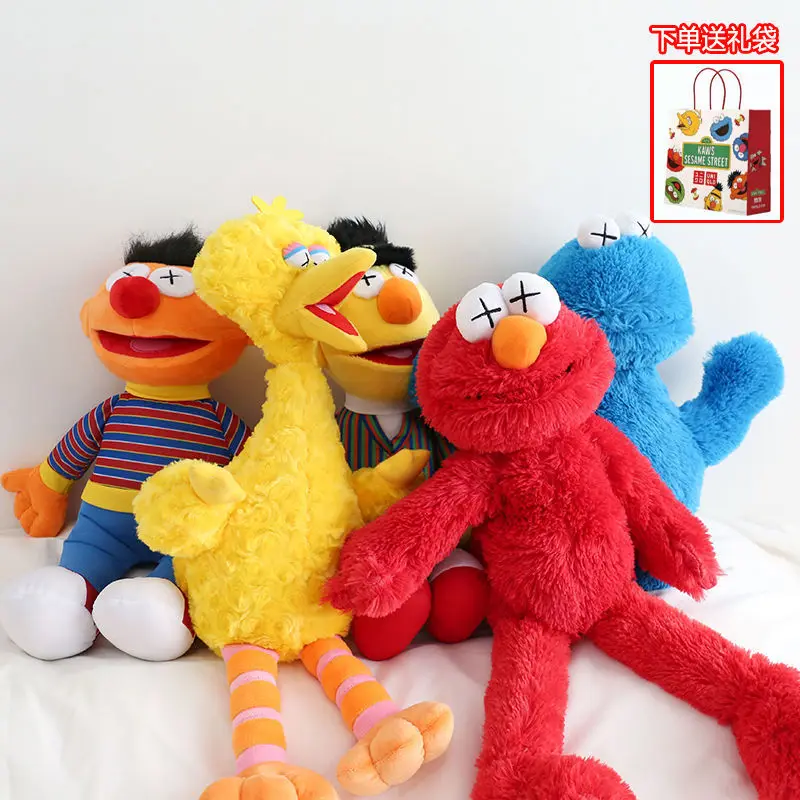 

40-45cm 5piece Set Sesame Street Doll Plush Toy Birthday Gift Doll Cartoon