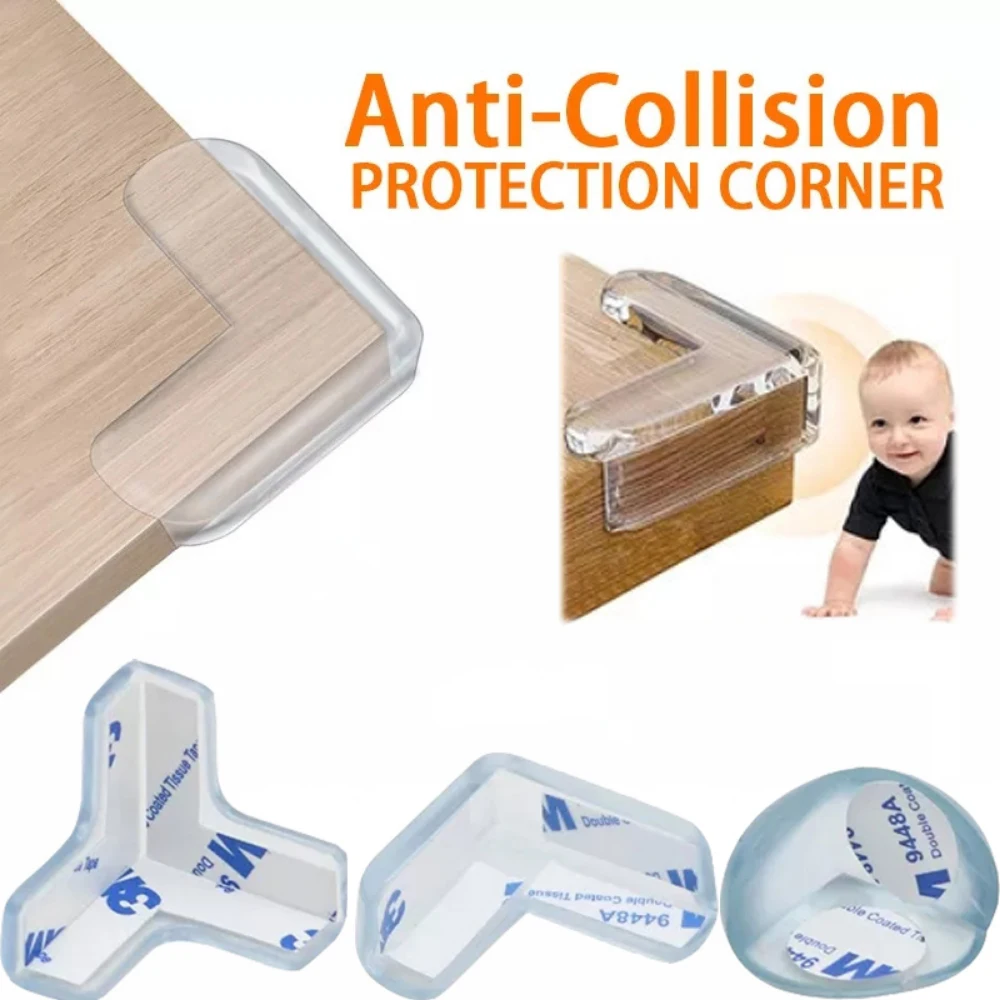 

4/8/12pcs Baby Toddler Safety Silicone Protector Table Soft Transparent Child Anti Collision Table Corner Edge Protection Cover