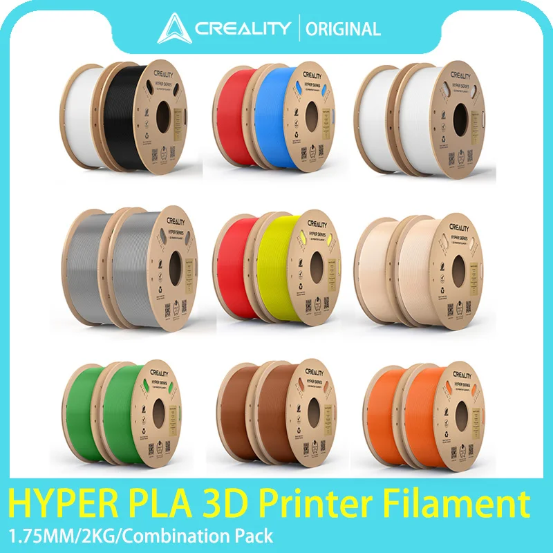 

2 рулона CREALITY Hyper PLA Filament 1,75 мм 1 кг Hyper Series PLA 3D PLA Filament для Creality K1/K1 Max/Ender-5 S1