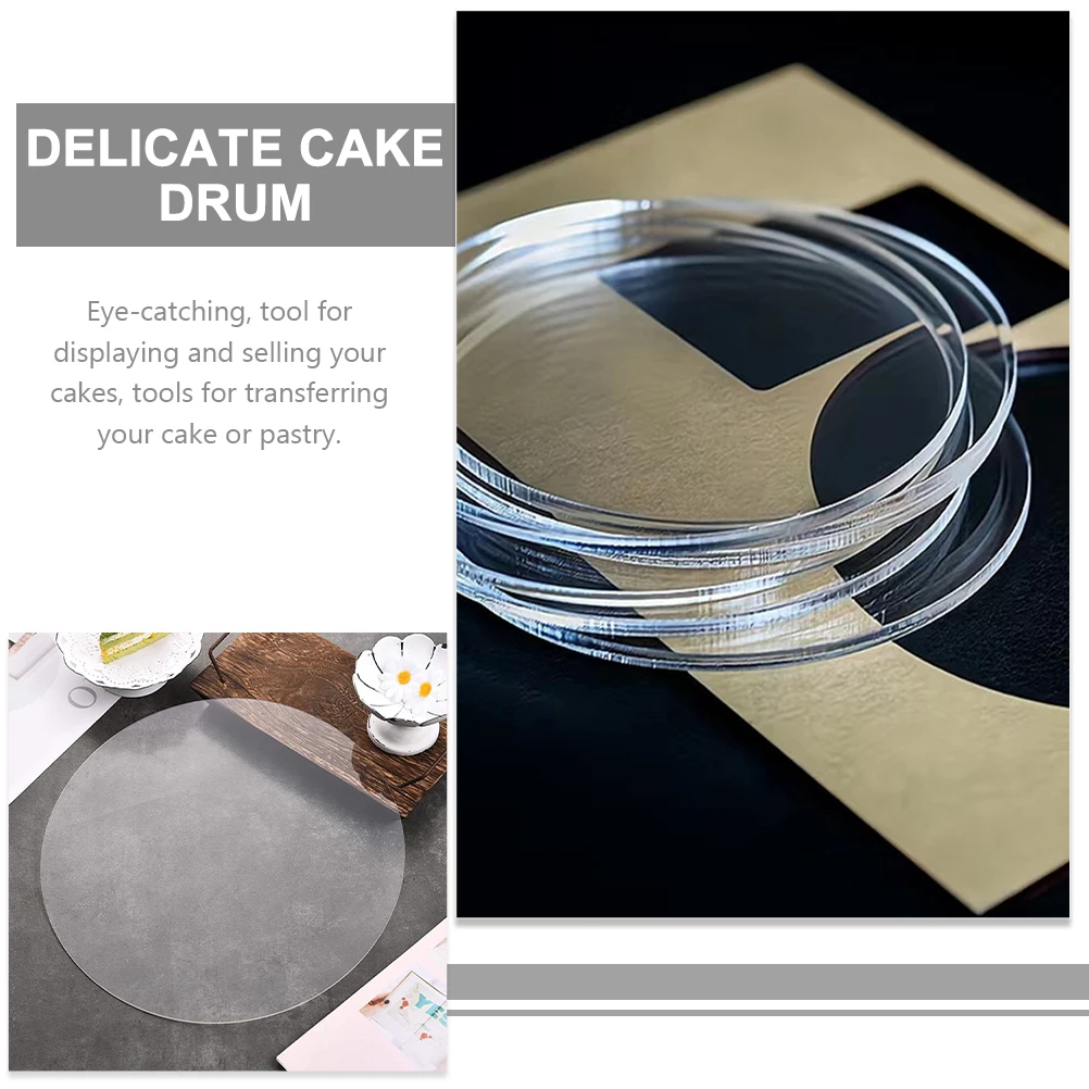 

50 Pcs Board Delicate Cake Drum Board Transfer Plate Baking Supplies Smooth Cake Transfer Plate Surface Reusable