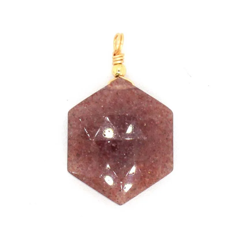 Crystal Star of David Stone Pendants Natural Amethyst Rose Quartz Lapis Lazuli Moonstone Hexagram Pendant Jewelry DIY Necklace