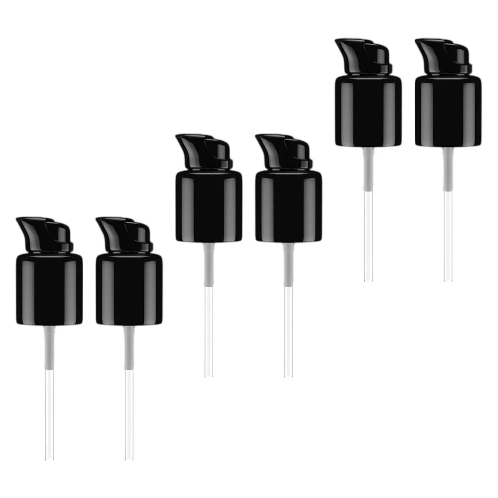 6 Pcs Hand Soap Dispenser Lotion Pump Pumps Accessories Plastic Nozzle Bottle Accessory Black