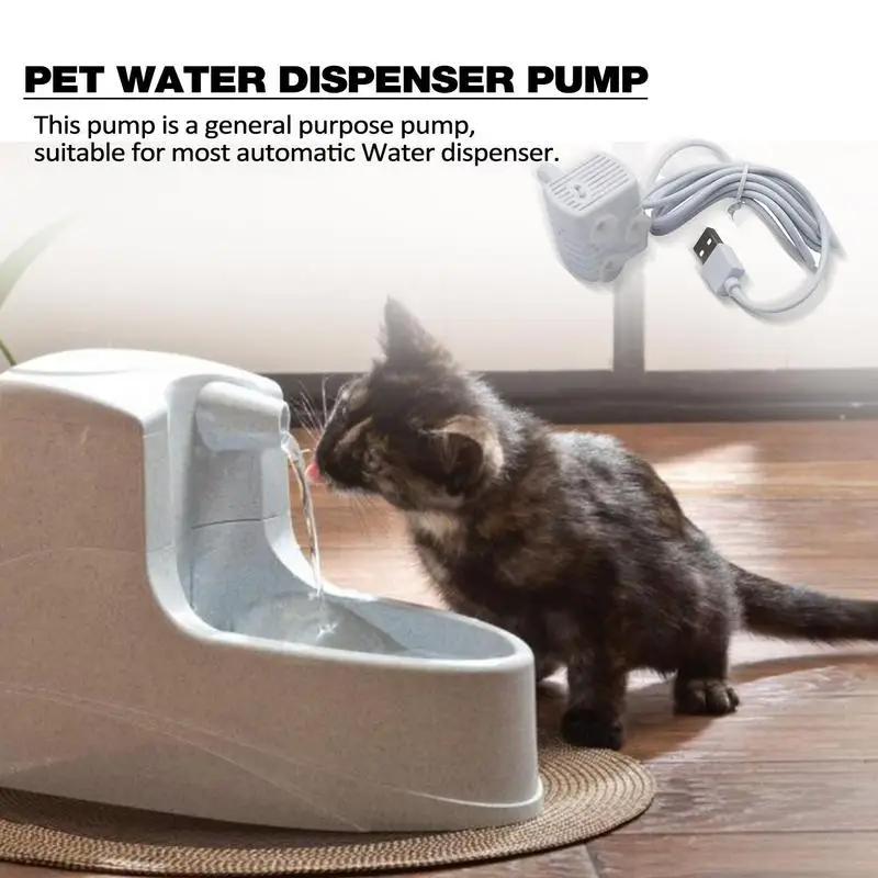 Cat Water Fountain Pump Transparent Smart Water Pump For Pet Water Dispenser Pet Fountain Accessory For DIY Crafts Soilless