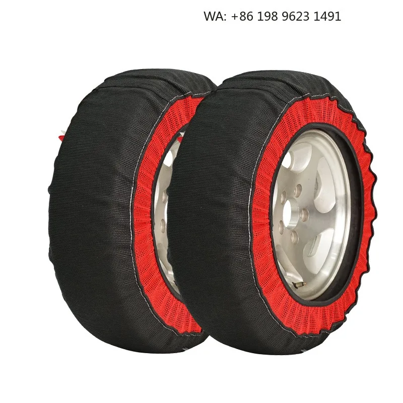 

Color Matching Snow Sock Covers, Easy Install Anti-Slip Tire Chains for Car Snow Mud Icy Road Winter Driving