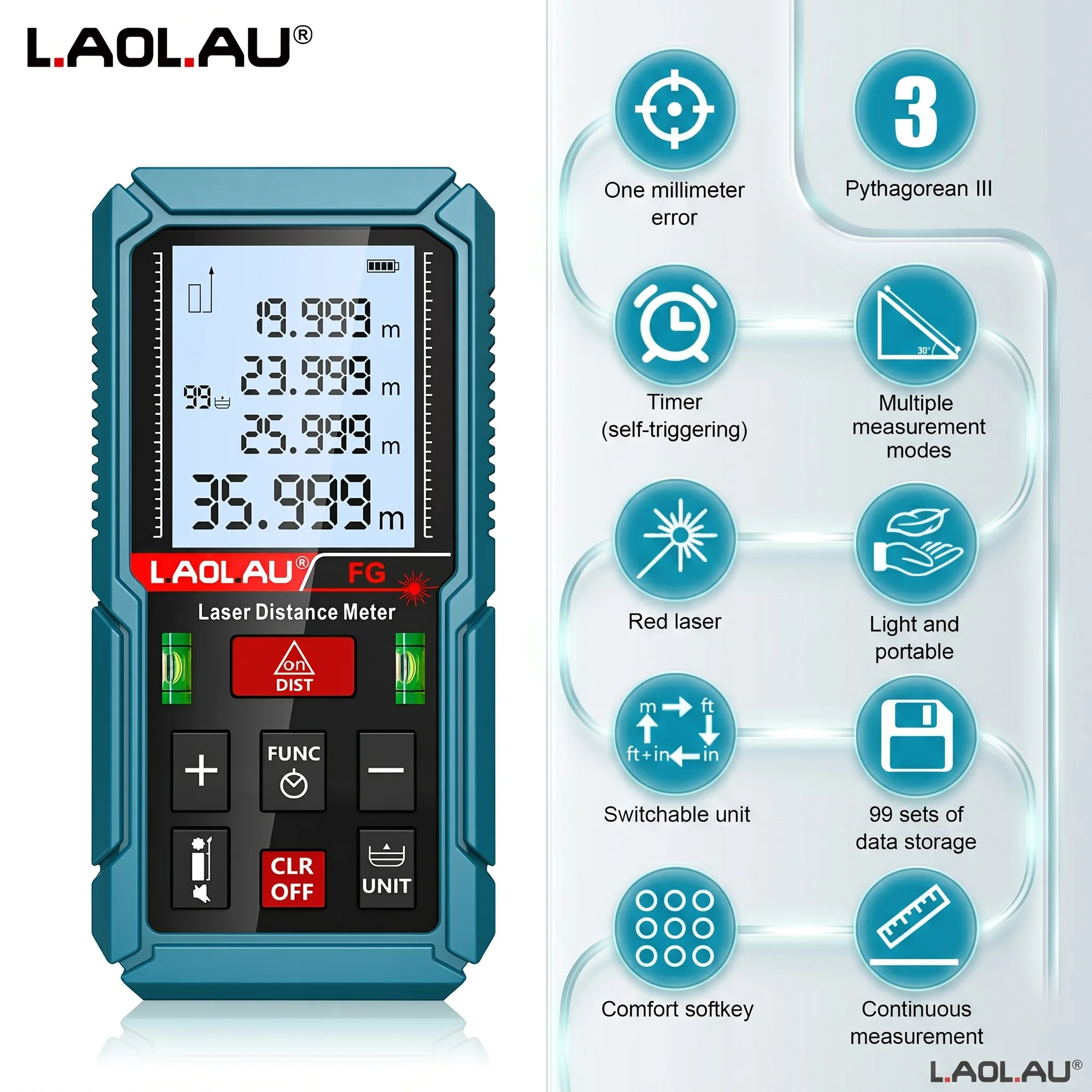 Medidor de Distância a Laser D - Laser Distance Meter With Bubble Level avaliação e preço