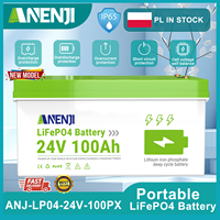 24V 12V LiFePO4 portable battery 6000 cycles 2560Wh capacity Max charging current 100A Suitable  outdoor Solar portable battery