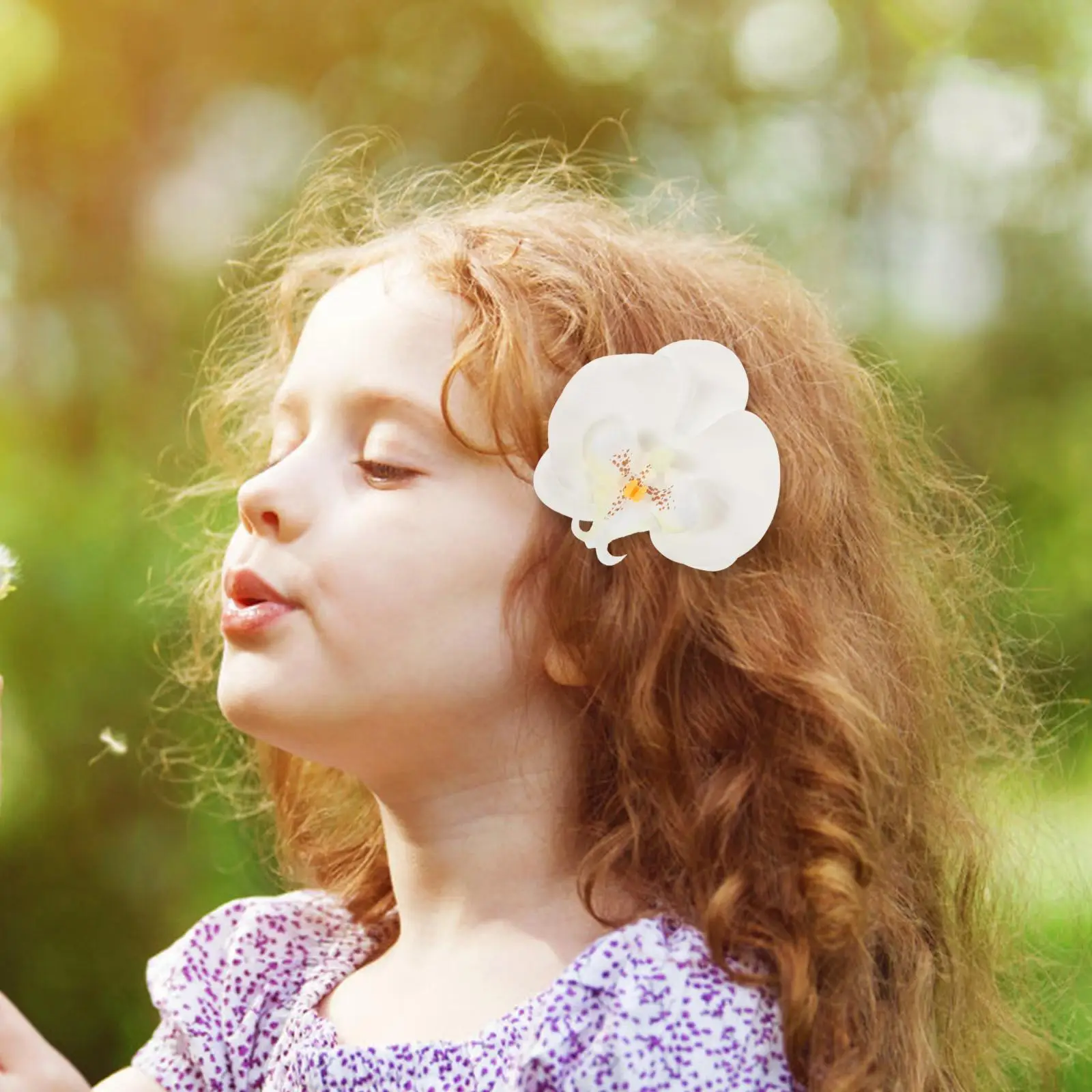 5 قطع من رؤوس فالاينوبسيس الصناعية للحرف اليدوية الصغيرة الاصطناعية البيضاء الصغيرة المزيفة #2