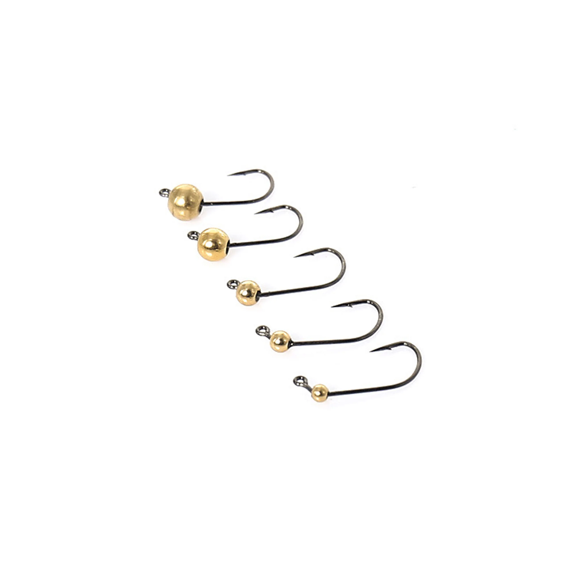 5pcs/Lot Micro Jig Head Fishing Hooks 0.5g-4g Copper Head Mini Crank Jig Fishhook Soft Worm Lure Fishing Accessories