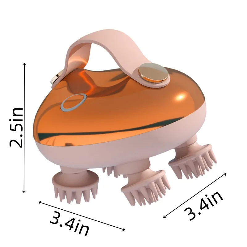 "مدلك فروة الرأس مقاوم للماء مع 8 عقد عجن - علاج بالضوء الأحمر للعناية بالشعر وتخفيف الضغط لنوم أفضل" #3