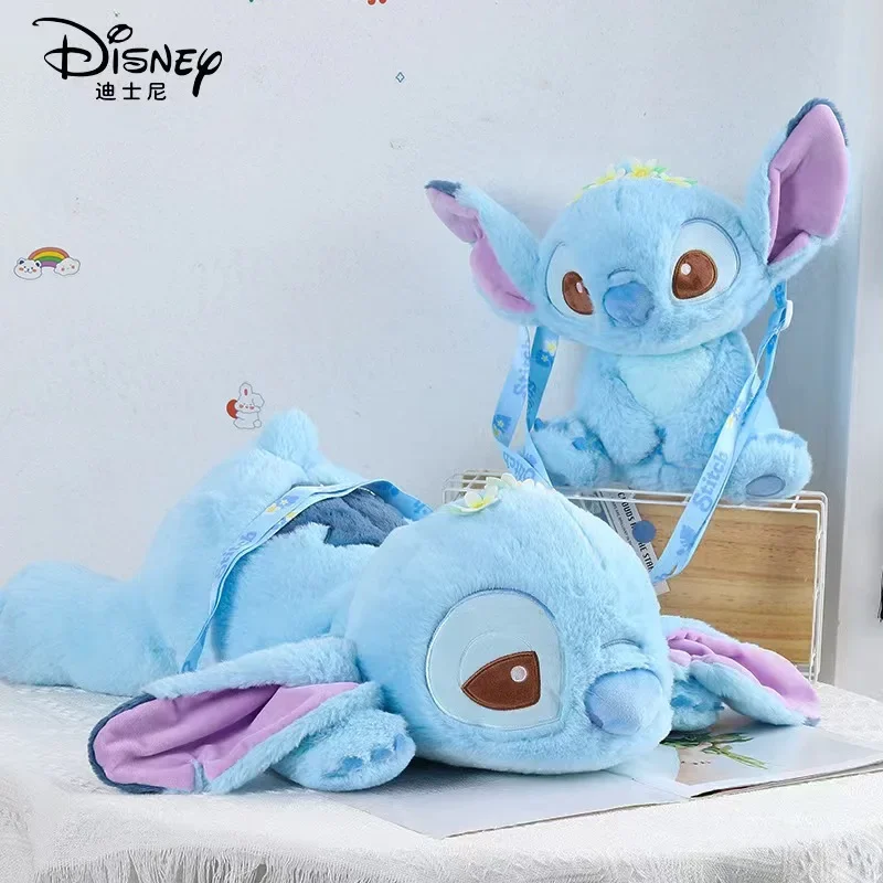 25-53CM Disney Lilo & Stitch Doll Satchel Bag Cartoon Angel Plush Toy Cute Anime Soft Stuffed Kawaii Children's Birthday Gift