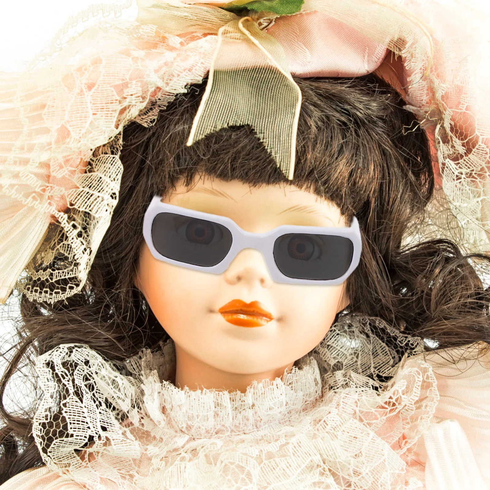 

6Pcs Fashion Accessories Stylish Sunglasses Set for 18 Inch Mix Colors Photo Props Dress-Up