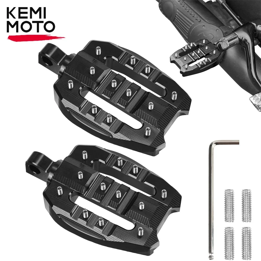 

Motorcycle Foot Pegs Wide Fat Foot Rest 360° Rotating Footpegs for Sportster Iron 883 Dyna Softail FLFB FLSTF Pedals Accessories