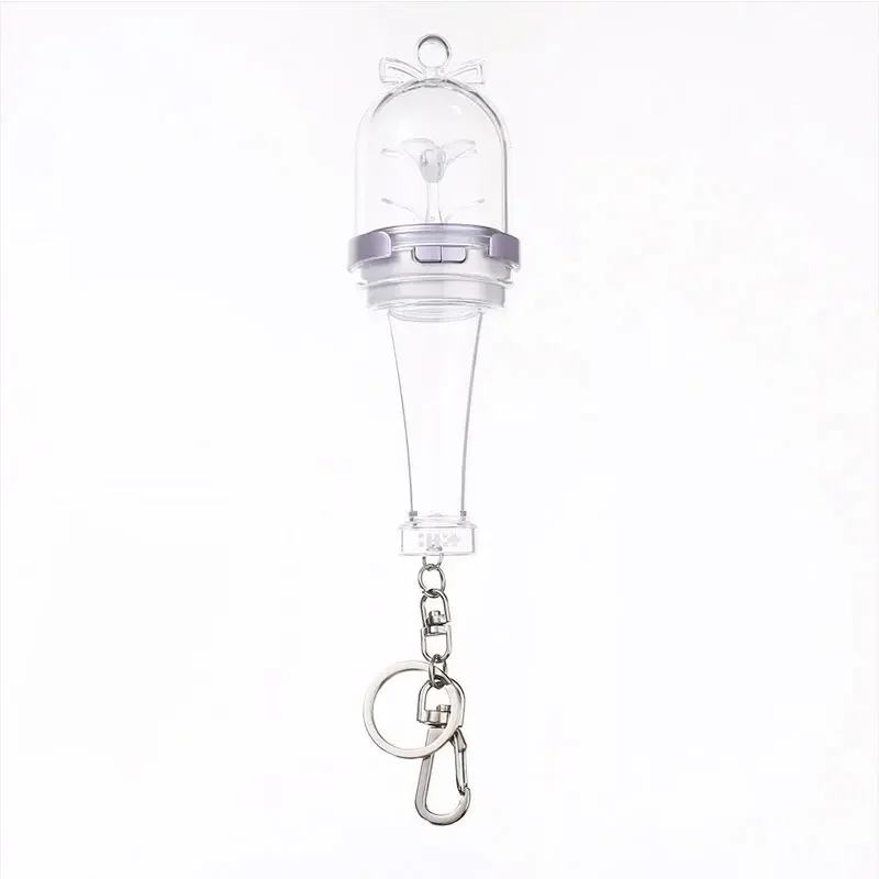 Novas illits mini lightstick lanterna varinha mágica bonito com 3 tipos de núcleo de flor moka wonhee minju mini lâmpada de mão para fãs presente