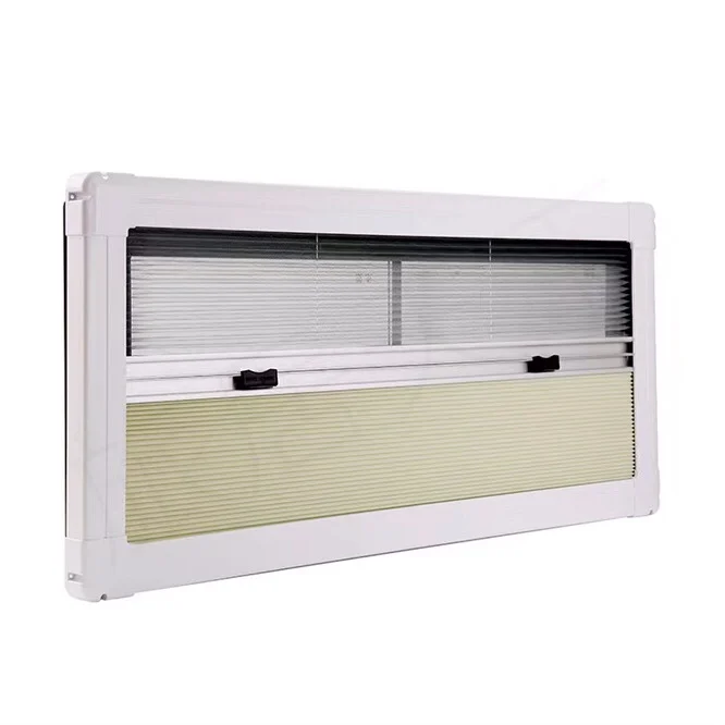 RV push-pull window inner frame curtain, gauze sunshade, pleated mesh honeycomb curtain anti-mosquito