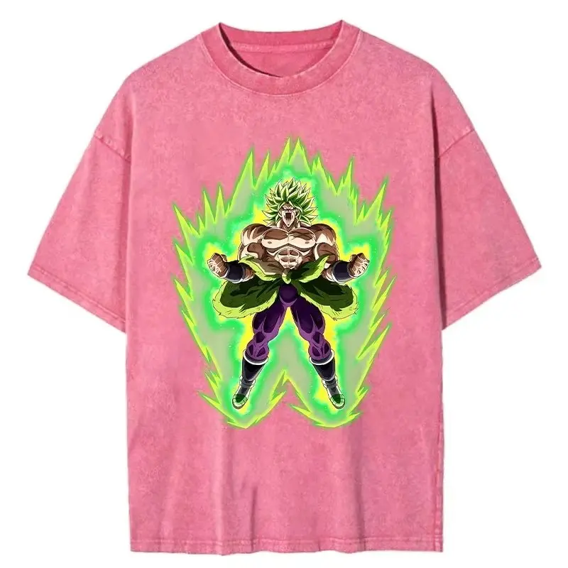 

Unisex Dragon Ball Washed T Shirt Anime Vintage Gothic Graphic Print Oversized Short Sleeve Streetwear Y2K Summer Casual Workout