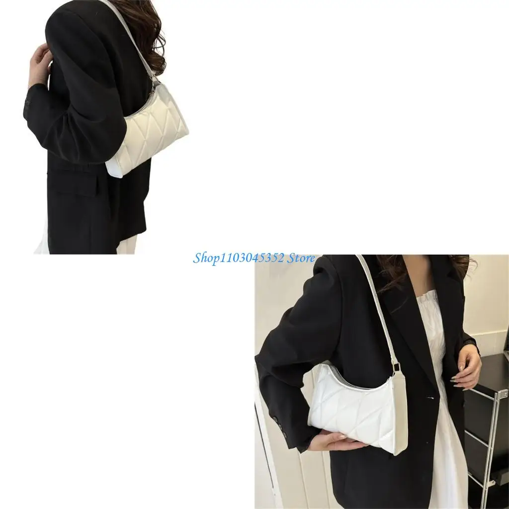 Color sólido Tota acolchada Bolso hombro moderno bolso axila