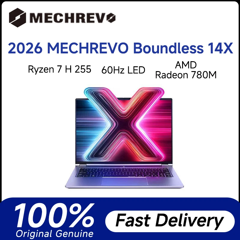 2026 MECHREVO Boundless 14X Laptop 14 Inch 60Hz LED Screen AMD Ryzen 7 H 255 16GB 512GB Netbook With AMD Radeon 780M Graphics