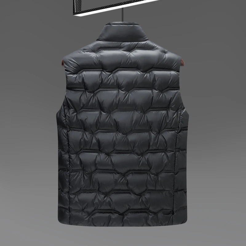 2026 Winter New Down Vest Coat Waterproof Fabric 90% Duck Down Content Thickened Warm Fashion Casual Down Shoulder