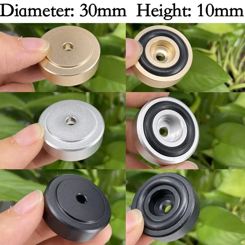 Imagen 2 del producto Almohadilla de aislamiento para altavoz de Audio, 4 Uds., 30x10mm, 40x10mm, 49x15mm, pies amplificadores de aluminio, altavoces CD DAC, almohadilla para pies con absorción de impacto