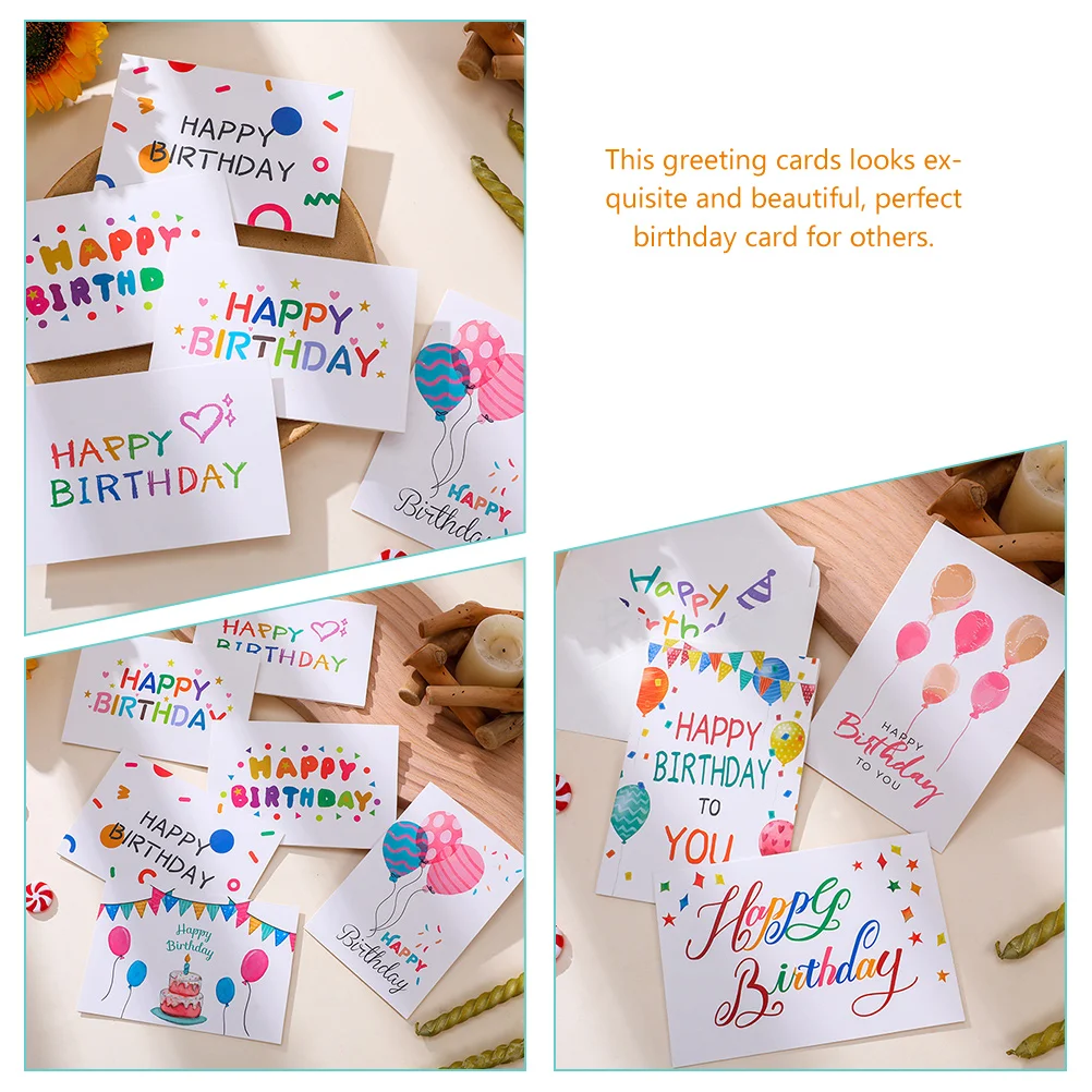 10pcs Birthday Cards  Happy Birthday Greeting Cards Birthday Gift Cards birthday blessing card happy birthday cards