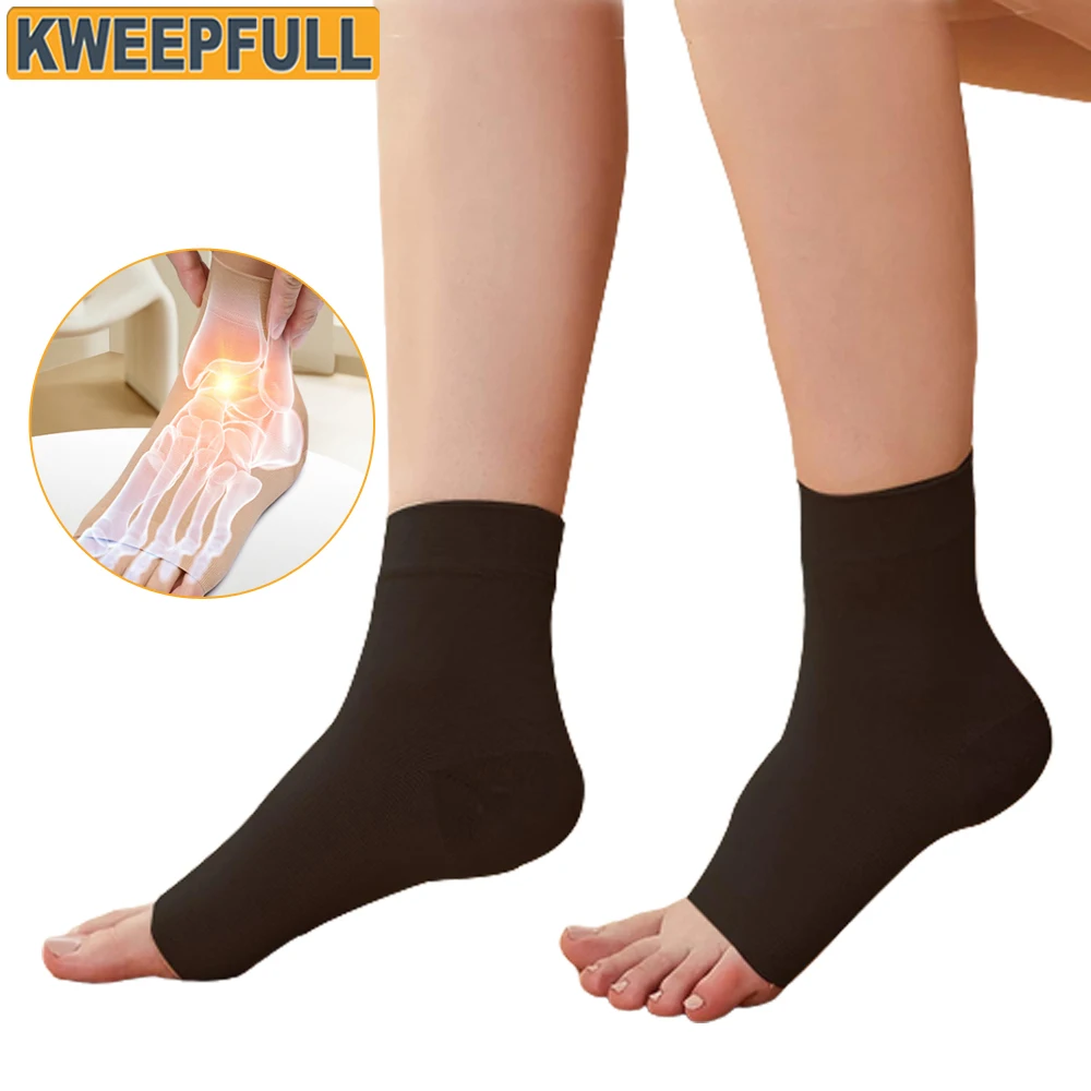 1 Pair Ankle Brace Compression Sleeve Open Toe Сompression Socks Women & Men for Swelling,Ankle Brace,Swelling,Plantar Fasciitis