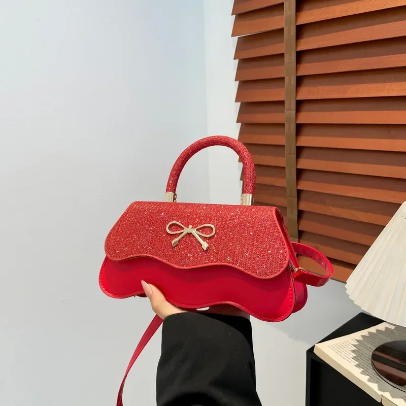 

2025 Luxe Bow Handbag, Versatile Shoulder & Crossbody Tote with Top Handle, Sophisticated Wallet for Work & Casual Elegance​​