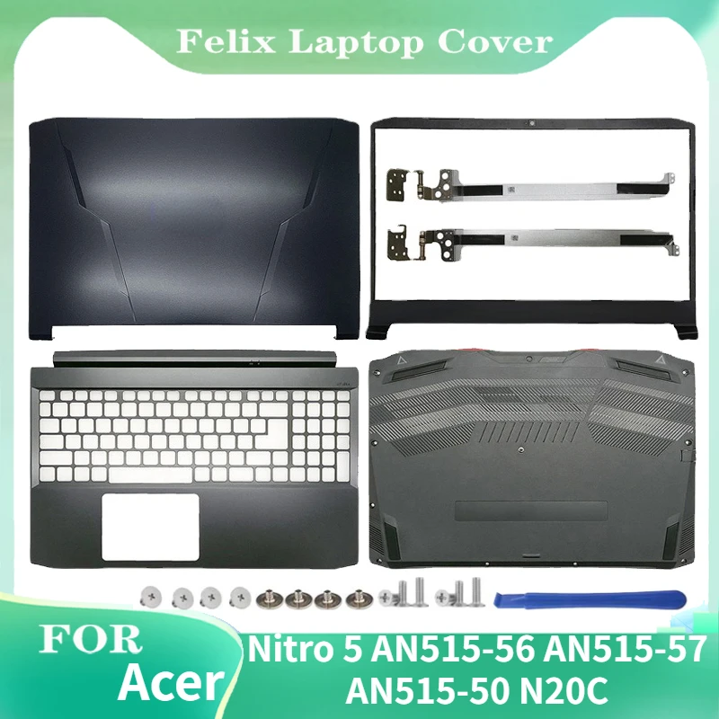 

New For Acer Nitro 5 AN515-56 AN515-57 AN515-50 N20C1 Laptop LCD Back Cover/Front Bezel/Hinges/Bottom Case AP3AT000310 Black