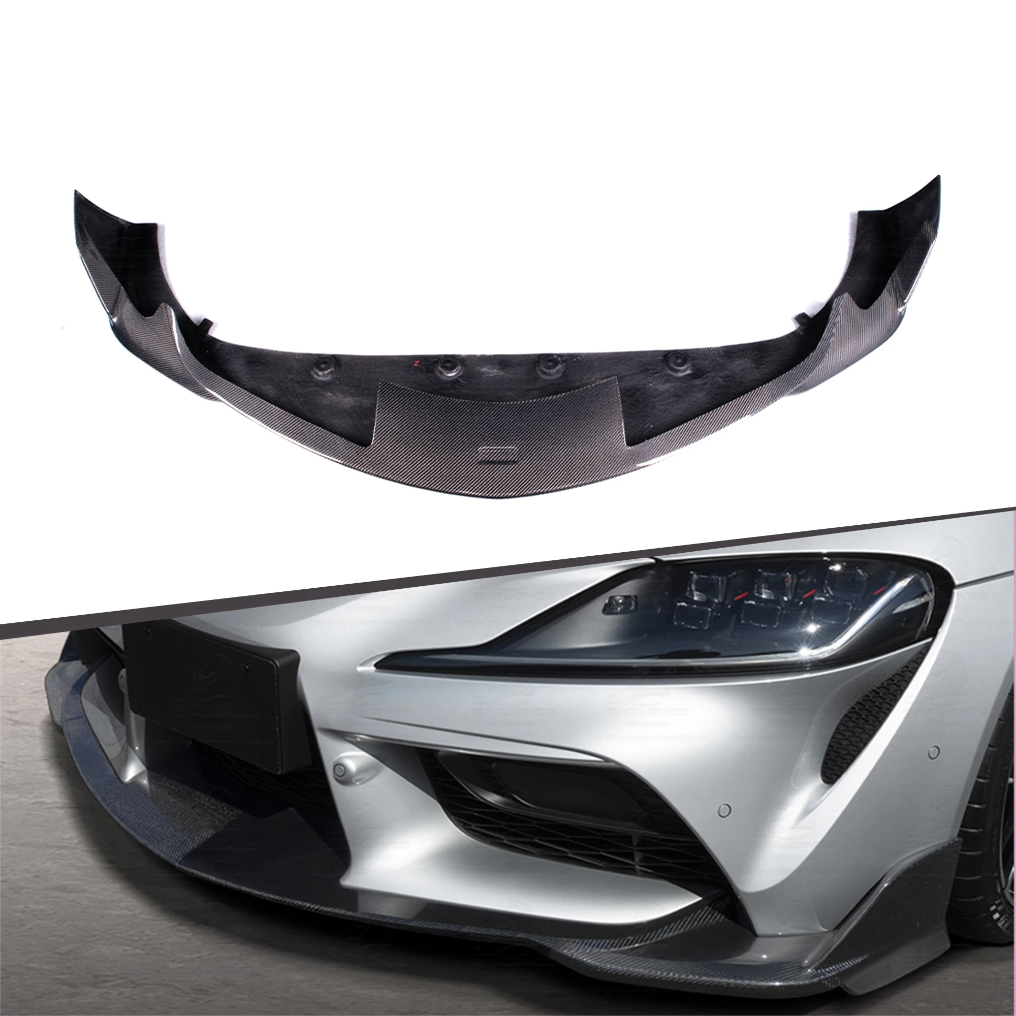 

Modification Hot Sales Carbon Fiber Body Kit Tom's Type Front Bumper Lip Fit for Supra A90