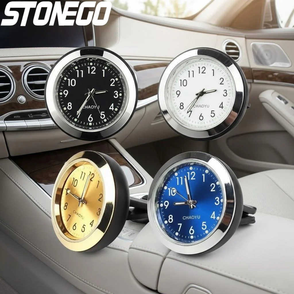 Analog Car Clock Luminous Auto Air Outlet Decor Car Ornaments Quartz Clocks Auto Accessories