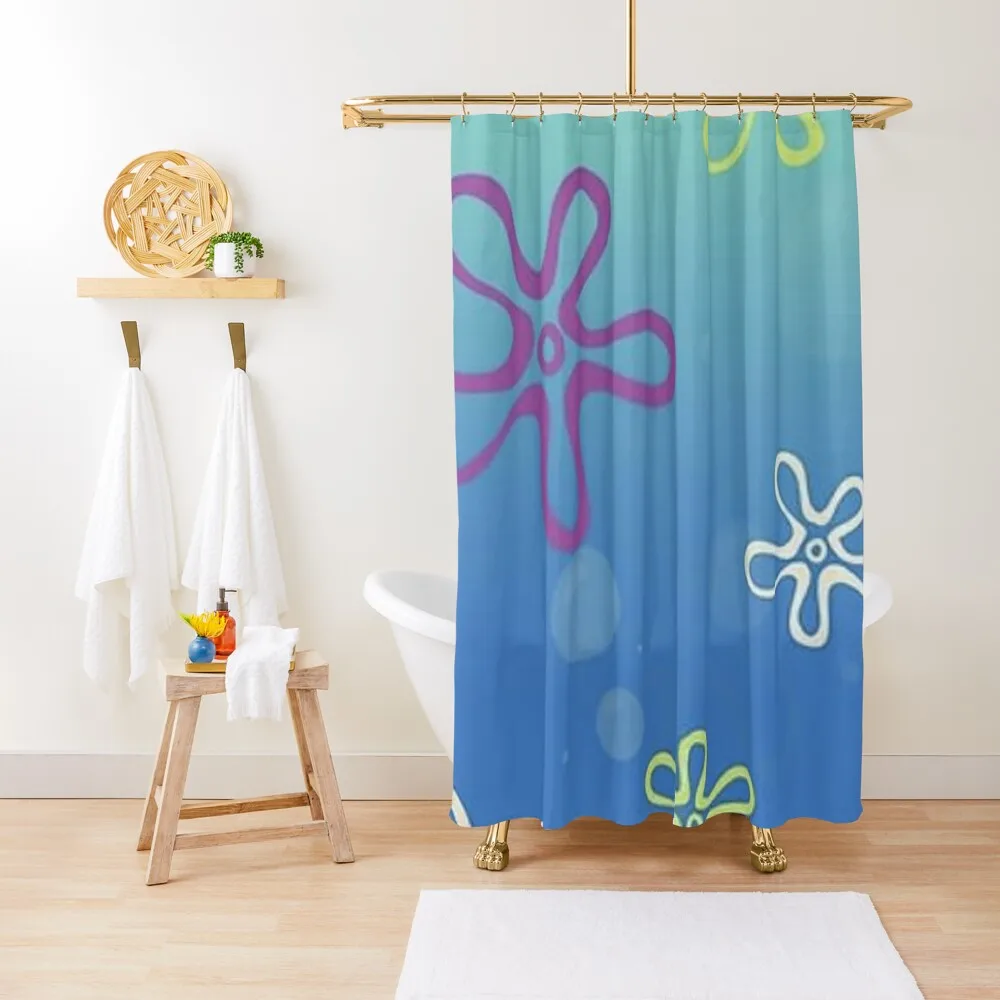 

bikini bottom sky Shower Curtain Modern Accessory Bathrooms Waterproof Shower And Anti-Mold Shower Bathroom Curtain