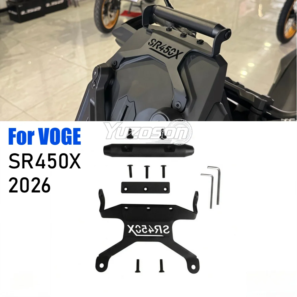 For LONCIN VOGE SR450X SR 450X SR450 X 2026 Motorcycle GPS Navigation Bracket Handlebar Extension Mobile Phone Holder Support