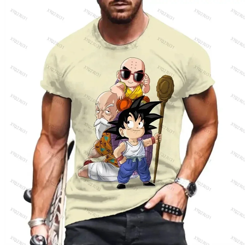 Men Streetwear Hip Hop Vintage Tshirt Japanese Anime Dragon Ball Graphic T-Shirt Harajuku Summer T Shirt Kids Boys Tops Tees