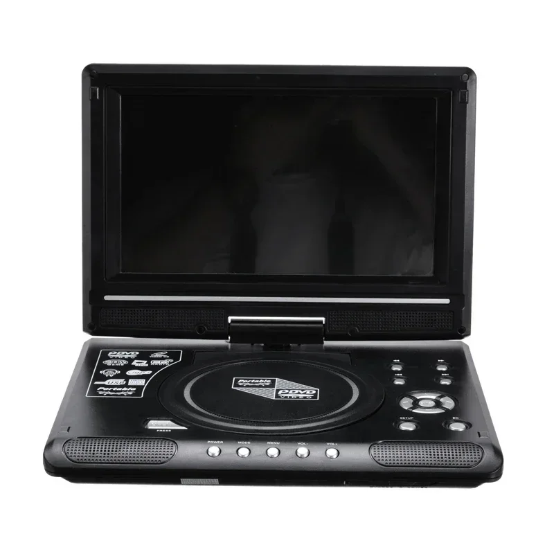 New! 9.8 Inch Portable Home Car DVD Player VCD CD Game TV Player USB Radio Adapter Support FM Radio Receiving-EU Plug
