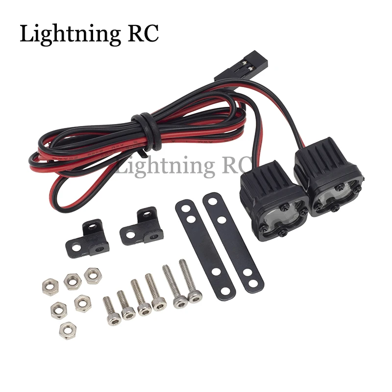 

RC Car Bright LED Lights Headlight Spotlight for 1/10 RC Crawler Axial TRX-4 TRX-6 SCX10 90046 Wraith Redcat Gen8