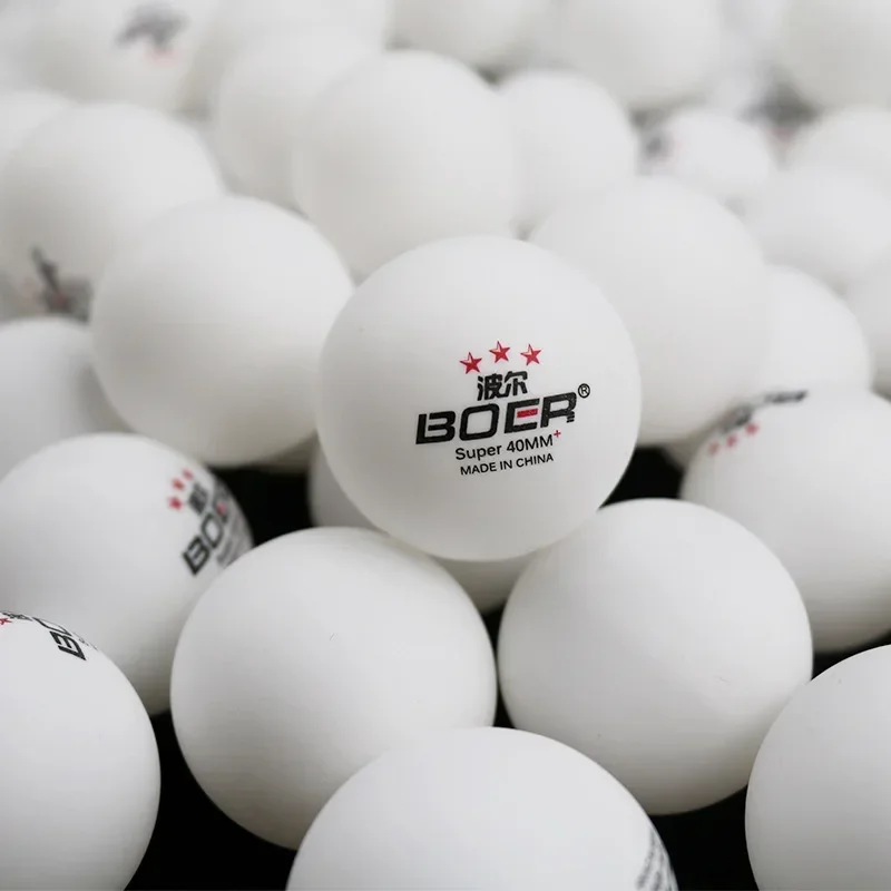 BOER Seamless Table Tennis Balls 3 Stars 40+ ABS New Material Professional Ping Pong Ball for Training Competition 10pcs/box